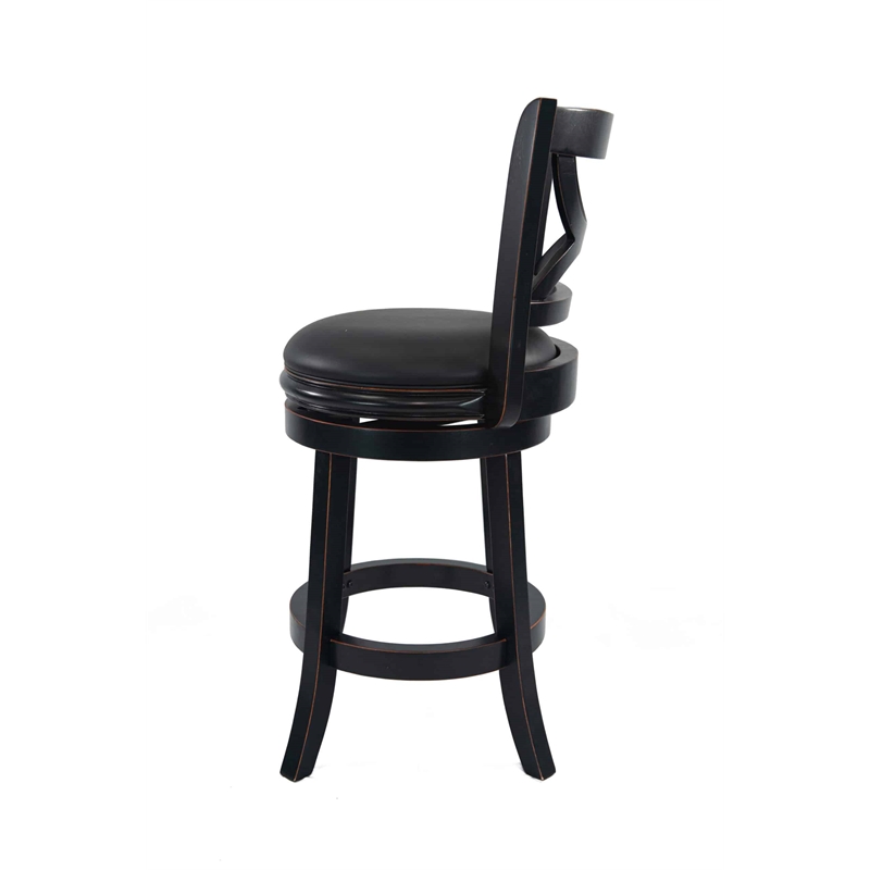 Boraam Florence Counter Height Swivel Counter Stool - Black Sandthru Finish