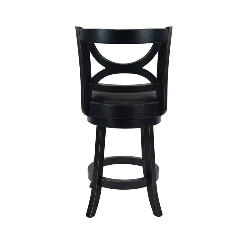 Boraam Florence Counter Height Swivel Counter Stool - Black Sandthru Finish