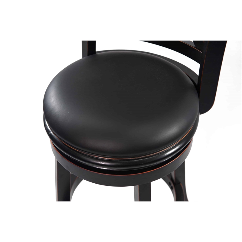 Boraam Florence Counter Height Swivel Counter Stool - Black Sandthru Finish
