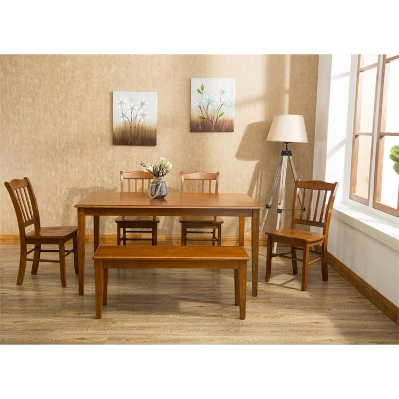 Boraam Shaker Dining Bench - Walnut