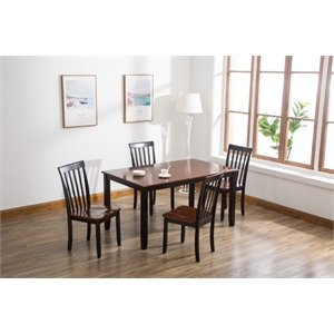 Boraam Bloomington Dining Chair Set of 2 - Black&Cherry