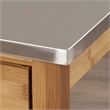 Boraam Aya Bamboo Kitchen Cart with Stainless Steel Top in Natural Finish