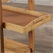 Boraam Aya Bamboo Kitchen Cart with Stainless Steel Top in Natural Finish