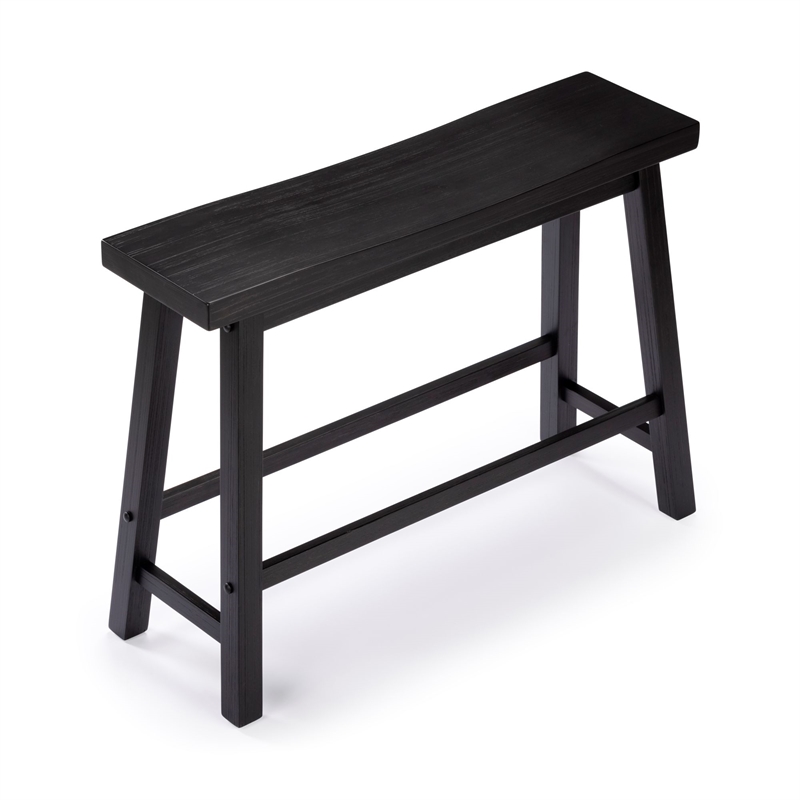 Boraam Sonoma Backless Bench - Black Charcoal