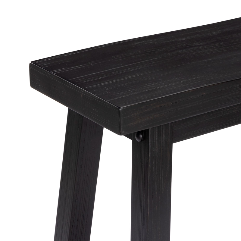 Boraam Sonoma Backless Bench - Black Charcoal