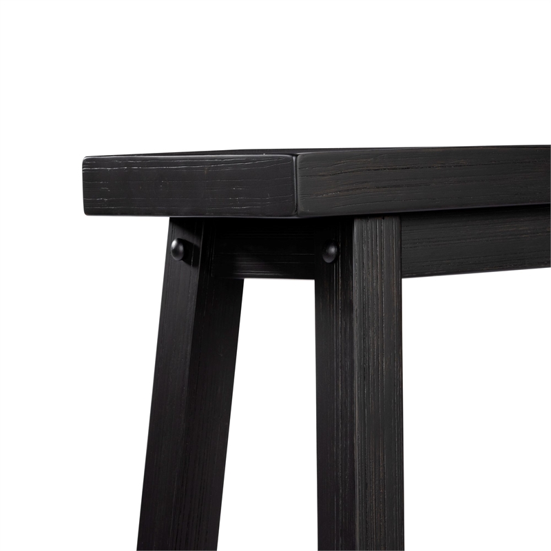 Boraam Sonoma Backless Bench - Black Charcoal