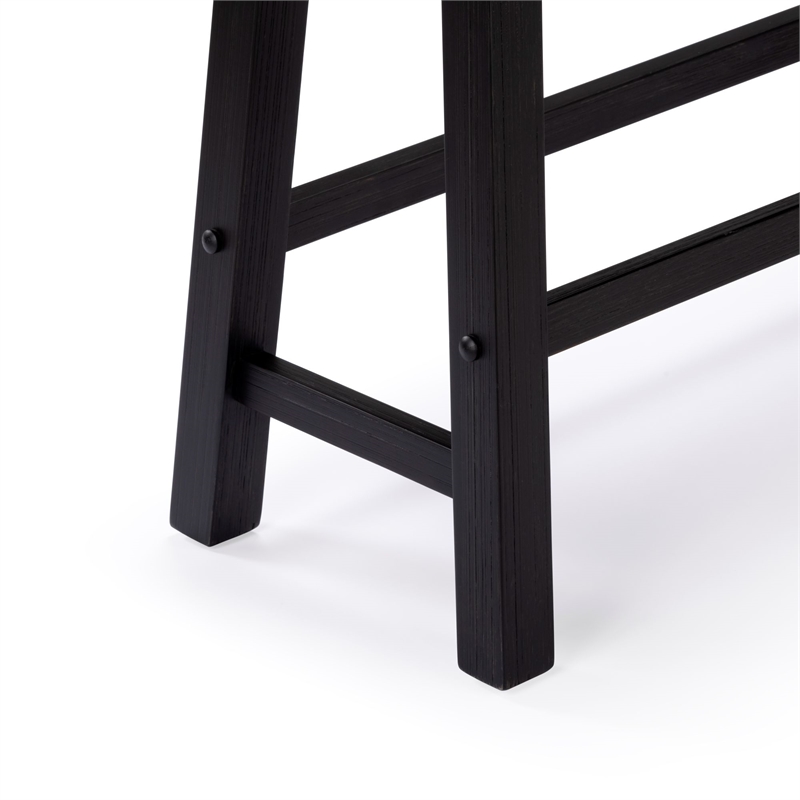 Boraam Sonoma Backless Bench - Black Charcoal