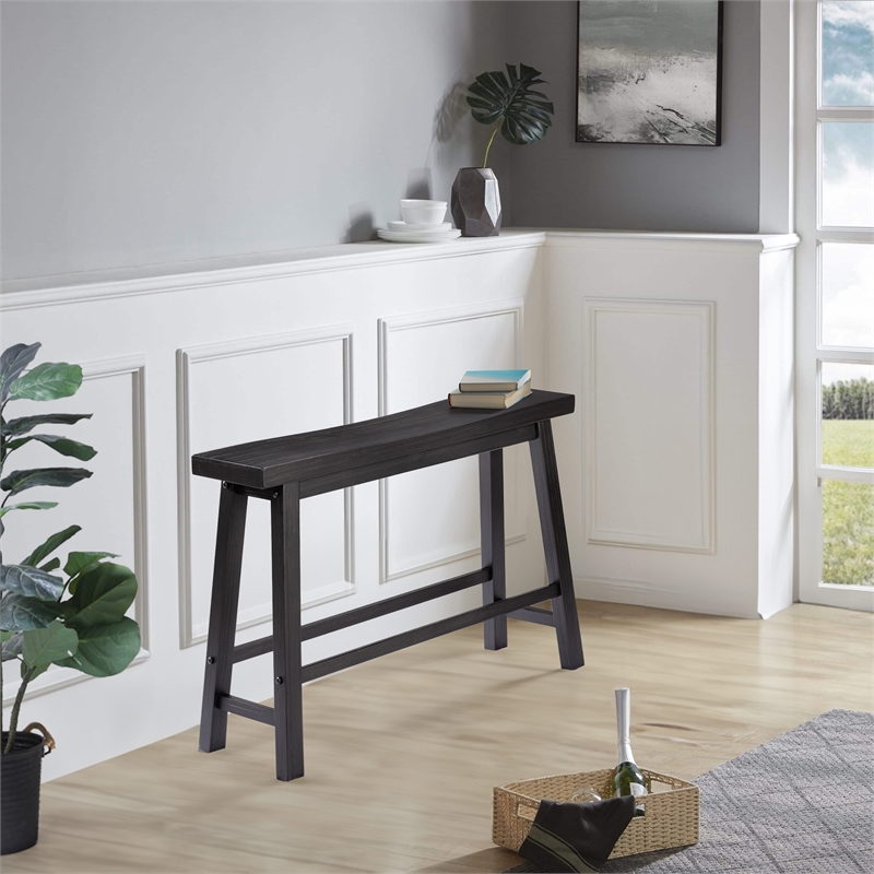 Boraam Sonoma Backless Bench - Black Charcoal