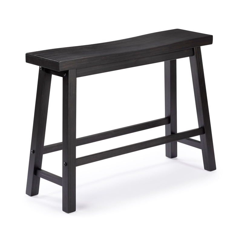 Boraam Sonoma Backless Bench - Black Charcoal