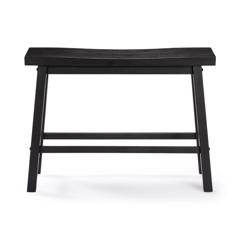 Boraam Sonoma Backless Bench - Black Charcoal