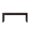 Boraam Wood Bloomington Backless Dining Bench in Black/Cherry Finish