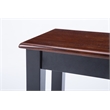 Boraam Wood Bloomington Backless Dining Bench in Black/Cherry Finish