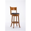 Boraam Wood Palmetto Swivel Bar Stool  - Fruitwood Brown Finish