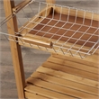 Boraam Aya Bamboo Kitchen Cart with Faux Marble Top