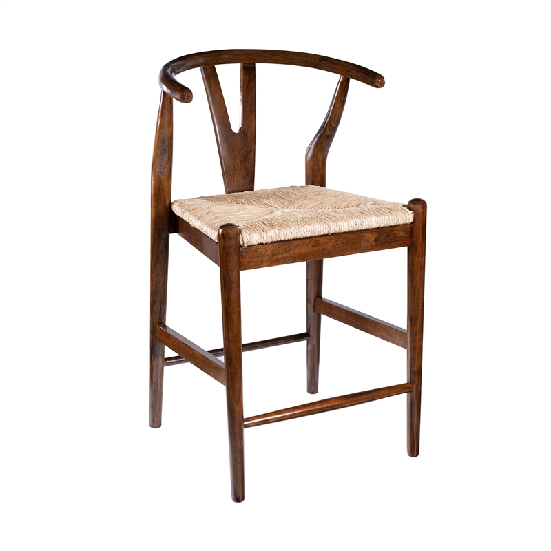 Boraam Wishbone Counter Height Kitchen Bar Stool - Cappuccino Finish
