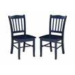 Boraam Shaker Dining Chairs Set of 2 in Navy Blue Finish