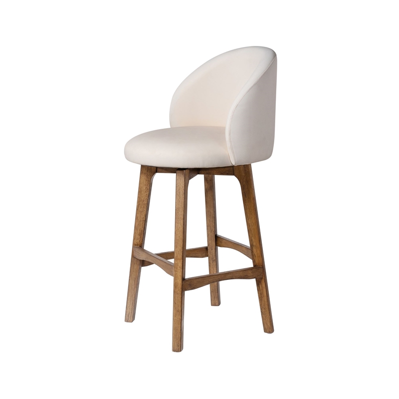 Boraam Garet Swivel Bar Stool - Rustic Natural Finish