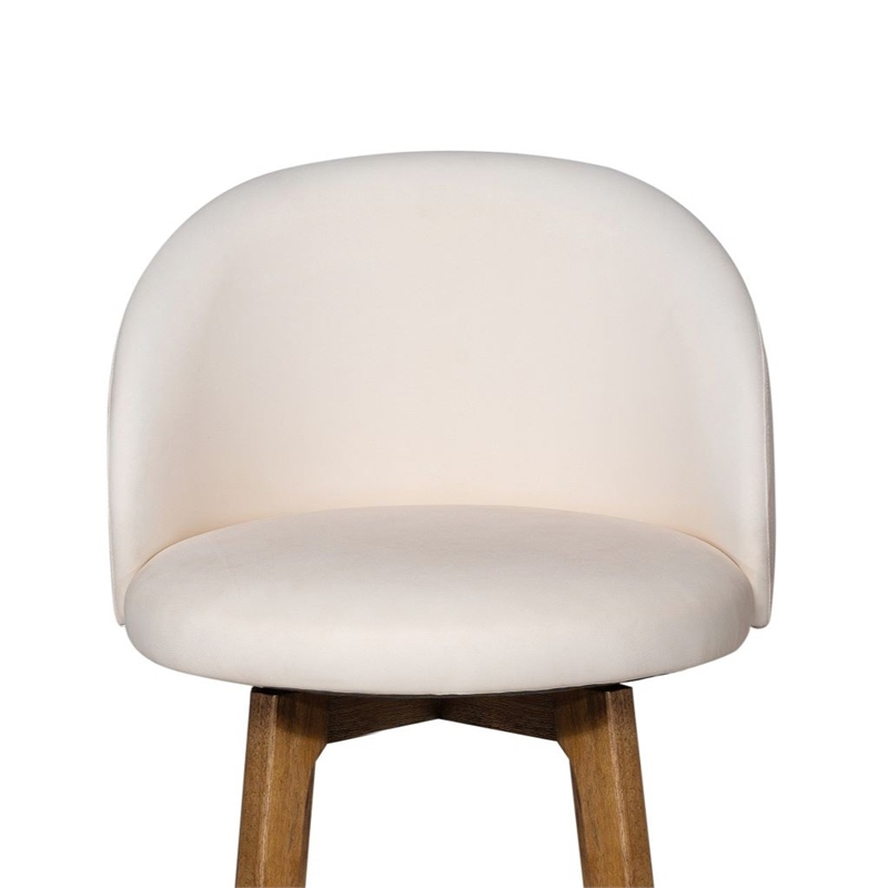 Boraam Garet Swivel Bar Stool - Rustic Natural Finish