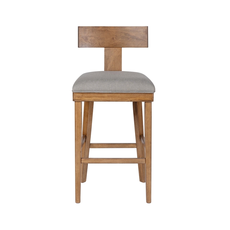 Boraam Theodora T- Back Bar Stool with Wood Seat Frame and Cushion