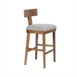Boraam Theodora T- Back Bar Stool with Wood Seat Frame and Cushion