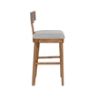 Boraam Theodora T- Back Bar Stool with Wood Seat Frame and Cushion
