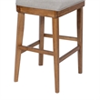 Boraam Theodora T- Back Bar Stool with Wood Seat Frame and Cushion
