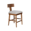 Boraam Theodora T- Back Counter Stool with Wood Seat Frame and Cushion