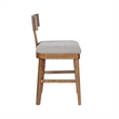 Boraam Theodora T- Back Counter Stool with Wood Seat Frame and Cushion