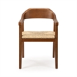 Rasmus Dining Rush Armchair - Chestnut Wire-Brush Finish