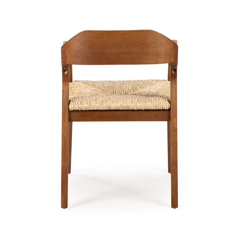Rasmus Dining Rush Armchair - Chestnut Wire-Brush Finish