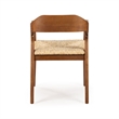 Rasmus Dining Rush Armchair - Chestnut Wire-Brush Finish