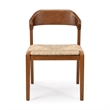 Rasmus Dining Rush Side Chair - Chestnut Wire-Brush Finish