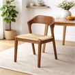 Rasmus Dining Rush Side Chair - Chestnut Wire-Brush Finish