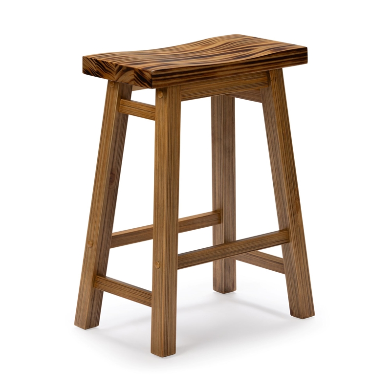 Sonoma Backless Saddle Counter Stool - Burnt Natural