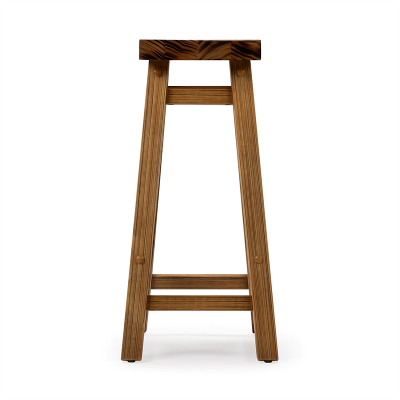 Sonoma Backless Saddle Counter Stool - Burnt Natural
