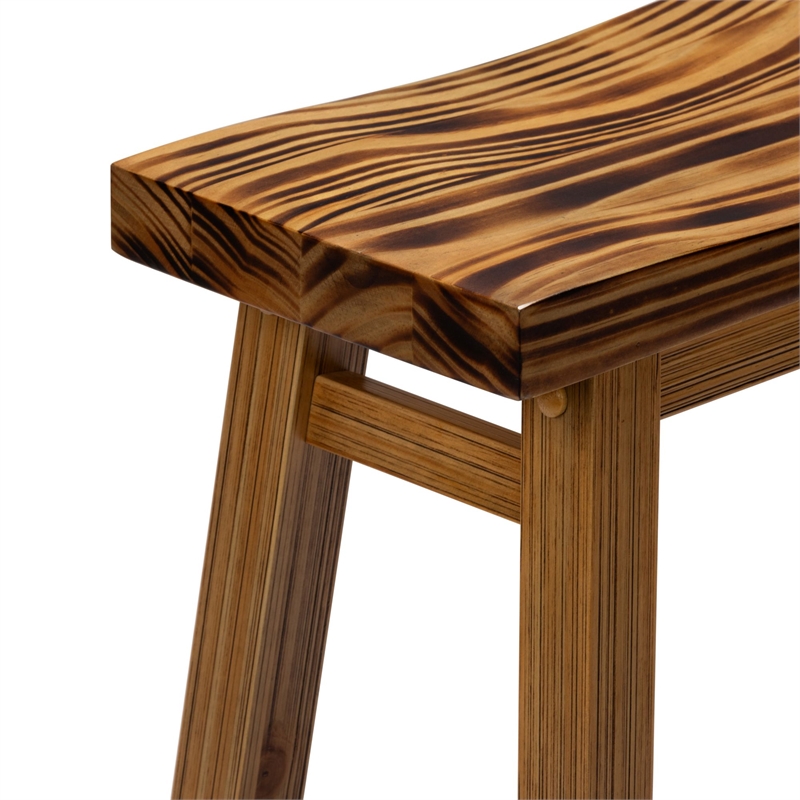 Sonoma Backless Saddle Counter Stool - Burnt Natural