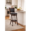 Boraam Augusta Swivel Wood Bar Stool - Java Finish