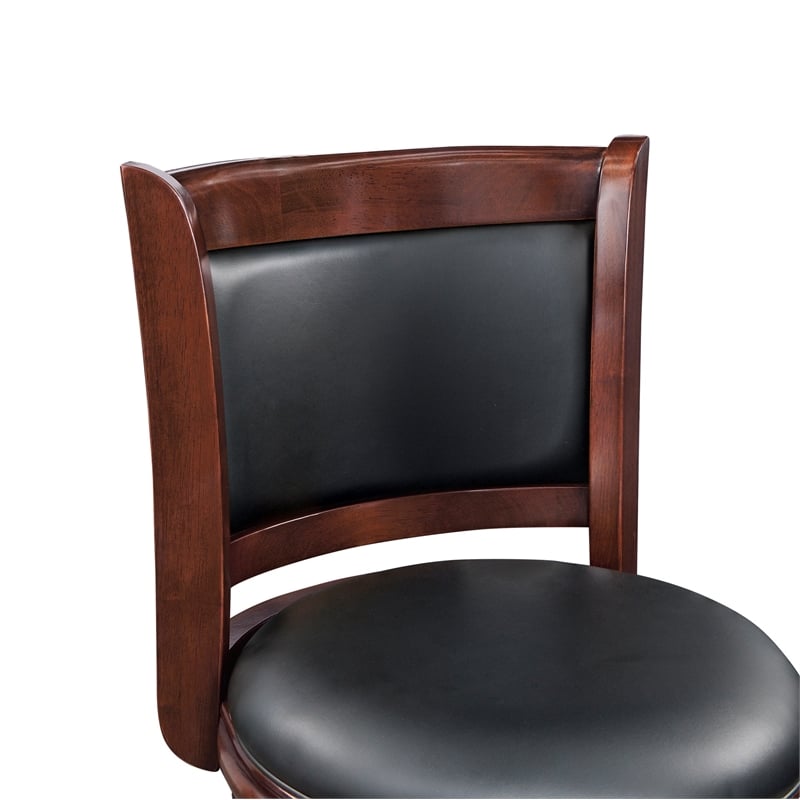 Boraam Augusta Swivel Extra Tall Wood Bar Stool - Espresso Finish