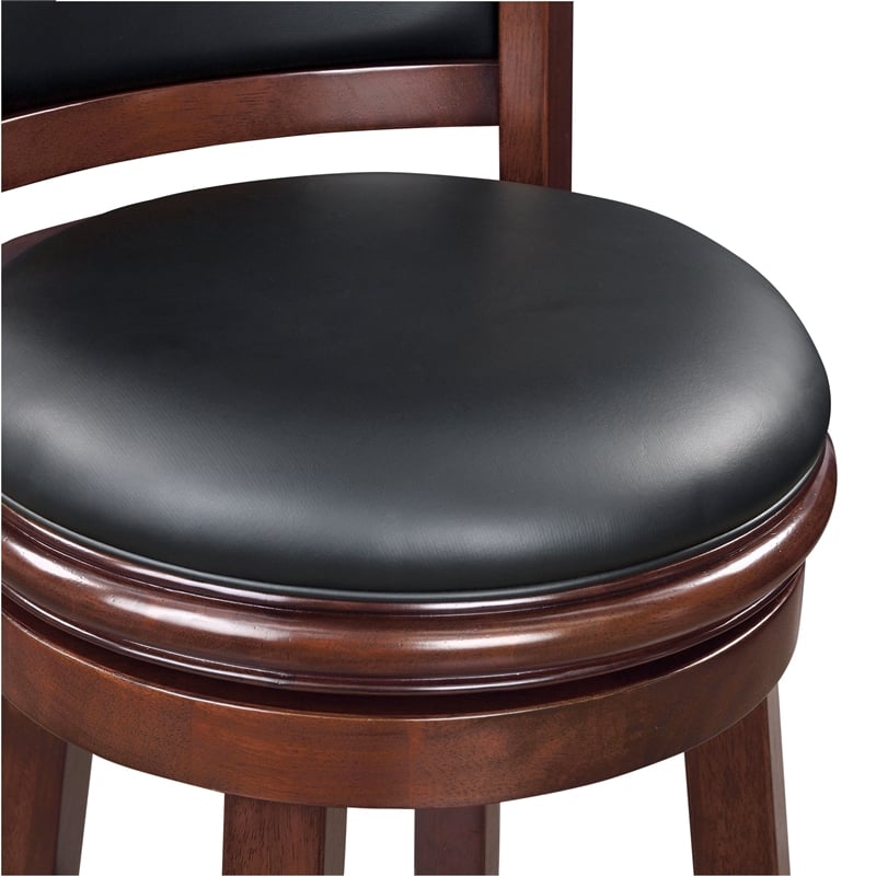 Boraam Augusta Swivel Extra Tall Wood Bar Stool - Espresso Finish
