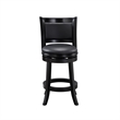 Boraam Augusta Swivel Wood Counter Stool - Ebony Finish