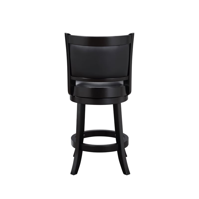 Boraam Augusta Swivel Wood Counter Stool - Ebony Finish