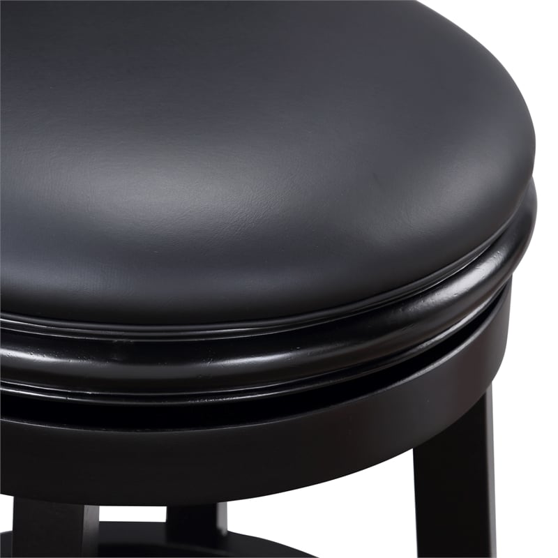Boraam Augusta Swivel Wood Counter Stool - Ebony Finish