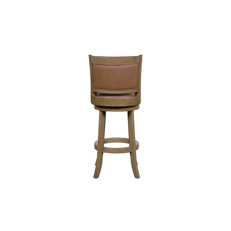Boraam Augusta Swivel Wood Counter Stool - Toasted Oak Finish