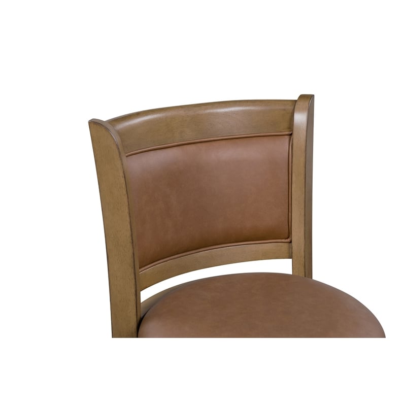 Boraam Augusta Swivel Wood Counter Stool - Toasted Oak Finish