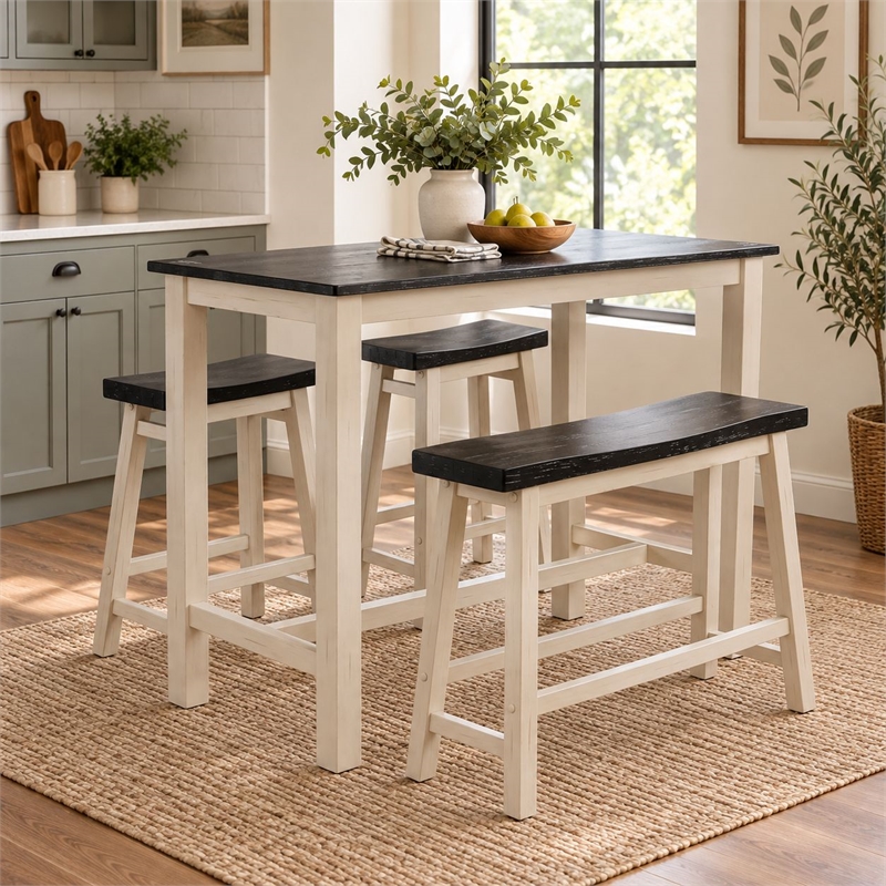 Sonoma 4pc Pub Set - European Black/Antique White
