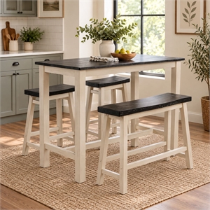 Sonoma 4pc Pub Set - European Black/Antique White