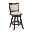 Melrose Swivel Counter Stool - Espresso Wire-Brush