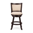 Melrose Swivel Counter Stool - Espresso Wire-Brush