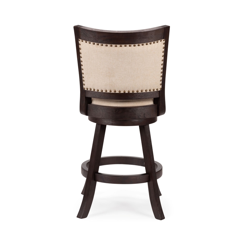 Melrose Swivel Counter Stool - Espresso Wire-Brush