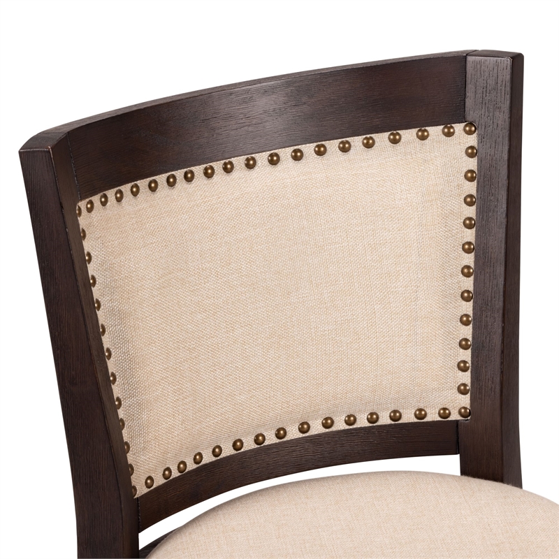Melrose Swivel Counter Stool - Espresso Wire-Brush